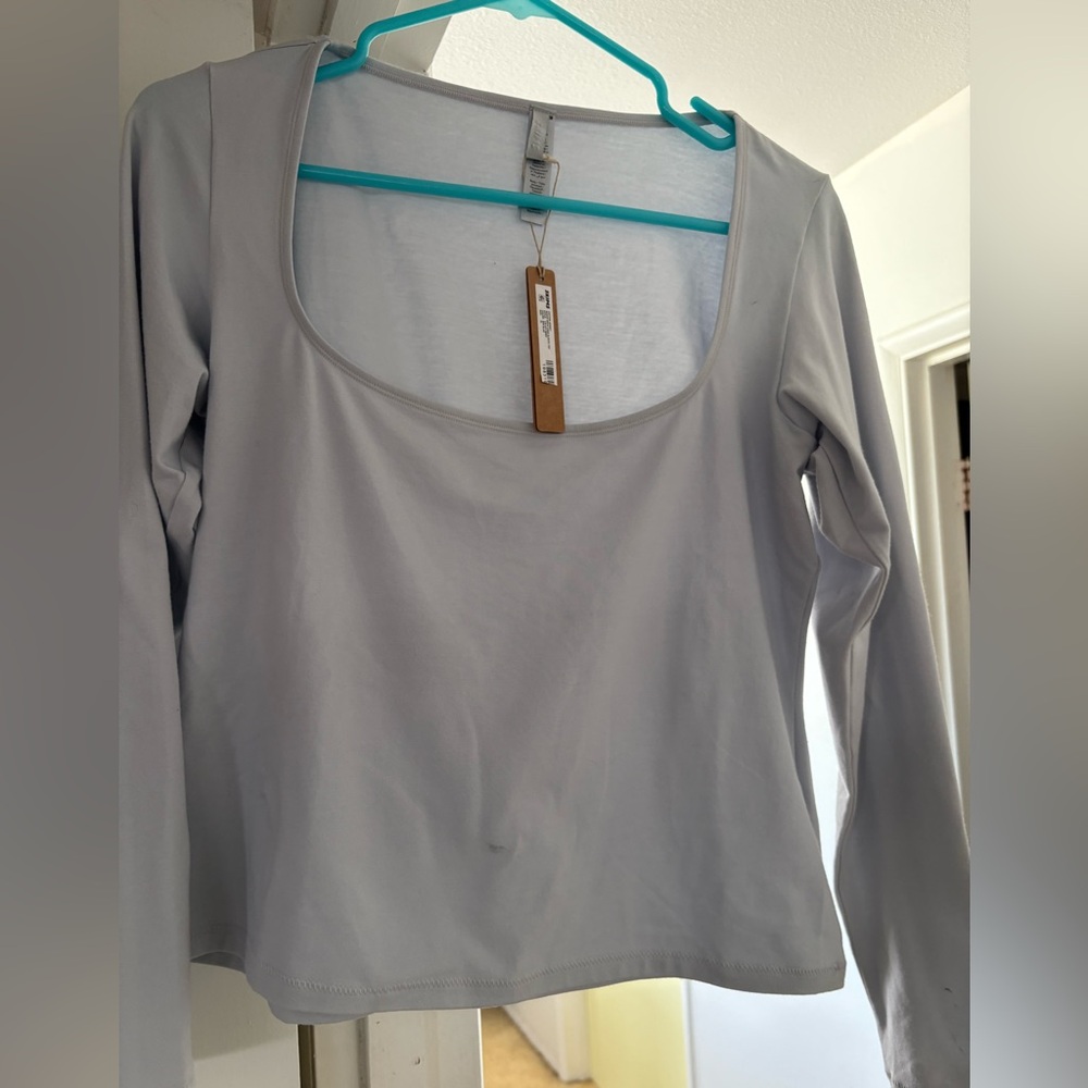 SKIMS Scoop Neck Long Sleeve Top